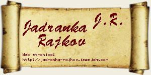 Jadranka Rajkov vizit kartica
